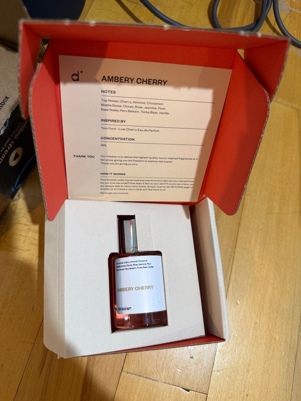dossier Ambery Cherry Women's Fragrance Spray - Red